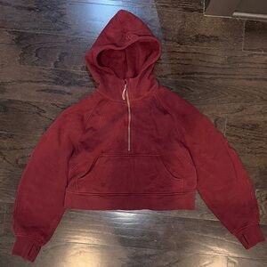Lululemon Scuba Oversized Half-Zip Hoodie - Maroon XS/S